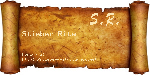 Stieber Rita névjegykártya